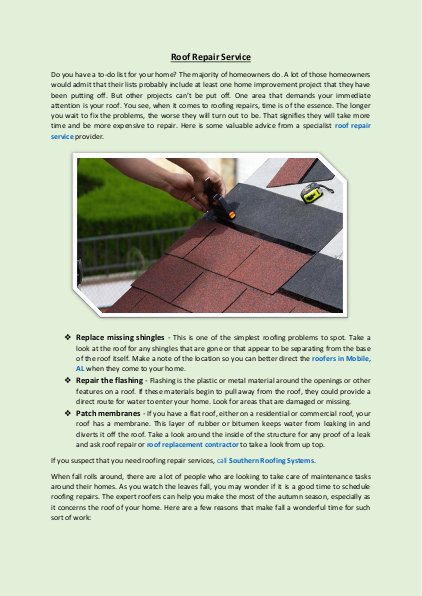 Roof Repair Service | edocr